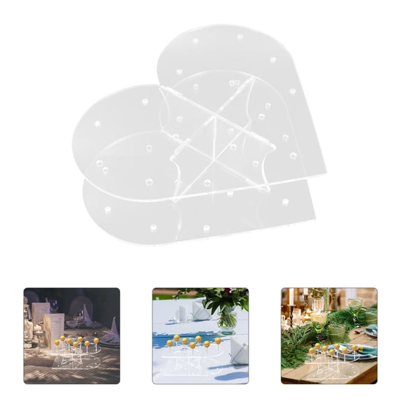 ADDHAT Lollipop Display Holder Cake Pops Stand Acrylic 1Set