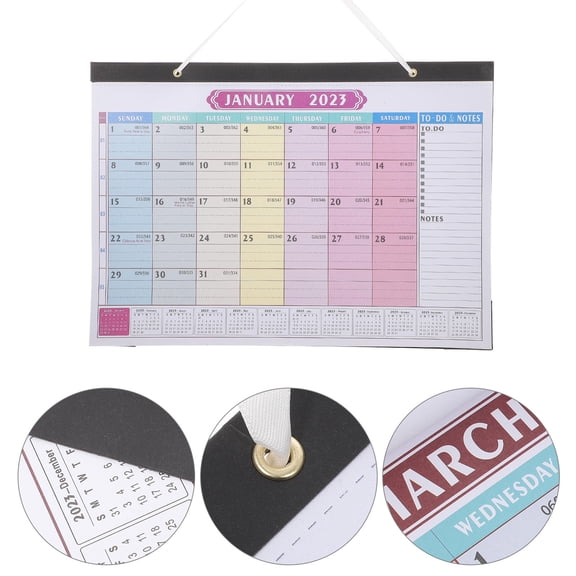 Mobutofu Thick Paper Hanging Calendar White Convenient for Home and Office with Clear Printing