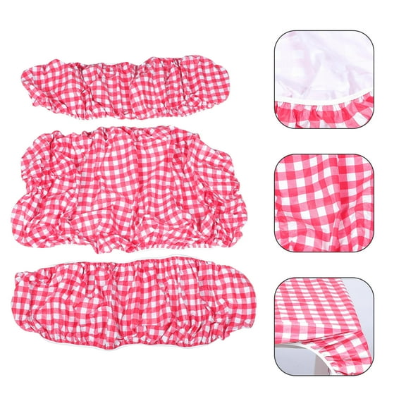 GOOHOCHY Camping Accessories Bench Covers White PVC 1 Set 79x17in