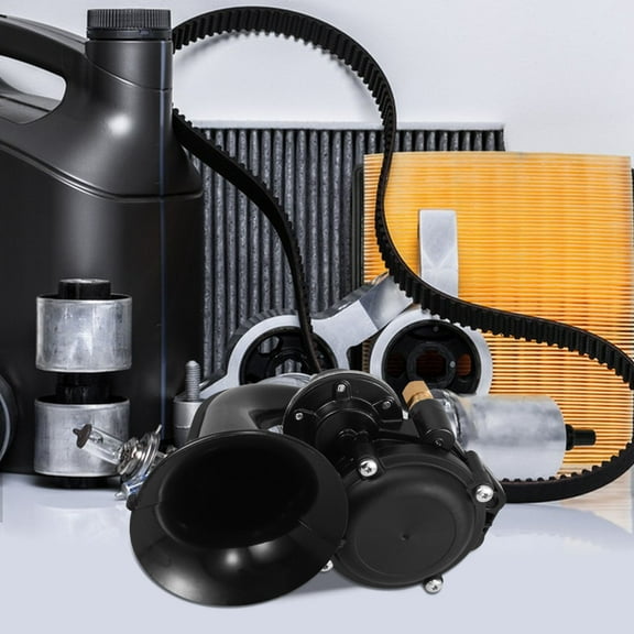 GOOHOCHY Car Horn Truck Horn Waterproof High Low Tone Super Loud Electric Snail Horn Kit Replacement Horns for Universal Automotive Vehicle