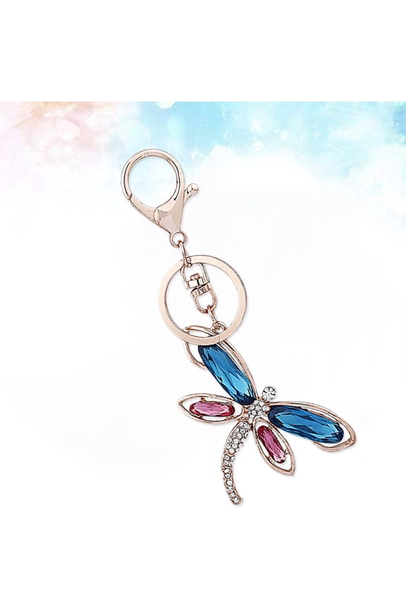 Car Key Chain Dragonfly Pendant Eye-catching Keychain
