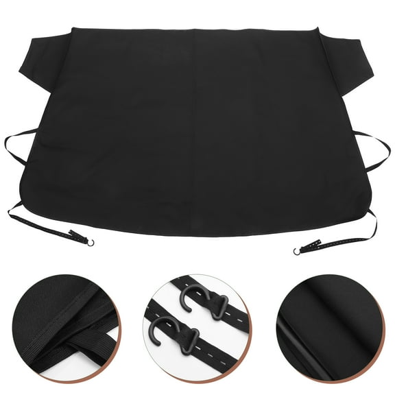 GOOHOCHY Car Snow Shield Cover Retractable Sun Shade for Windshield Cars Black