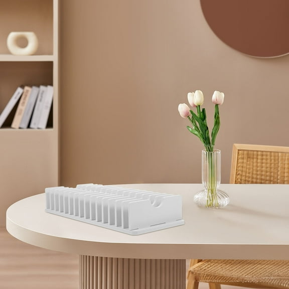 GOOHOCHY Cash Tray for Stuffing Cell Phone Caddy Classroom Holder White