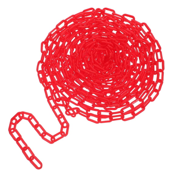 GOOHOCHY Red Plastic Safety Chain for Road and , Barrier with Adjustable Detachable Links for Outdoor Use