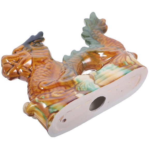 GOOHOCHY Ceramic Dragon Figurine Chinese New Year Gift Small Dragon Statue Adornment Dragon Ceramic Statue