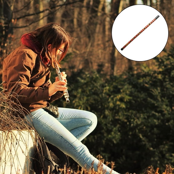 GOOHOCHY China Flute Beginner Bamboo Flute Drop-resistant Flute Student Child 2X47CM