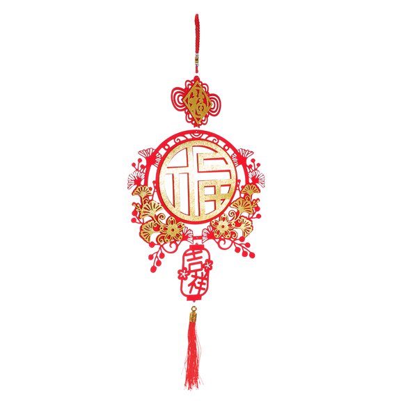 GOOHOCHY Red Lunar New Year Rv Wall Hanging Ornaments Handmade Uniqueness