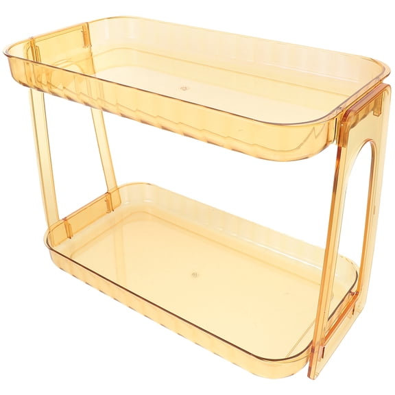 GOOHOCHY Chocolate PET Multipurpose Storage Rack for Bathroom Counter with Large Capacity and High Space Utilization 7.5 x 4.2 inches