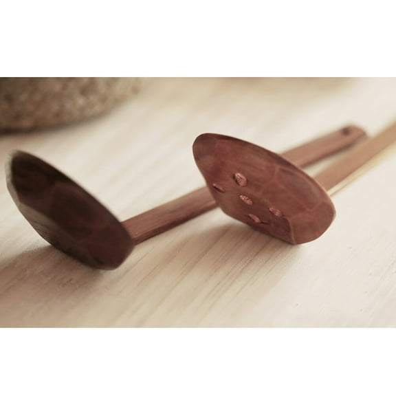 GOOHOCHY Chocolate Wooden Spoon for Mixing NonToxic and Heat Resistant Long Handle Cooking Utensil 12 Inch