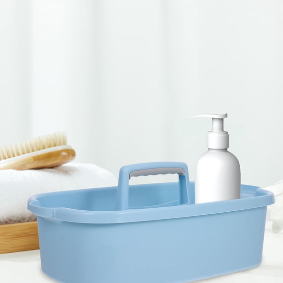 GOOHOCHY Portable Plastic Cleaning Supplies Storage Box Organizer for Bathroom, Office, Dorm, Shower Room - Sky Container Basket