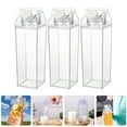 thumbnail image 1 of GOOHOCHY Clear Plastic Milk Carton Water Bottle with 500ml Capacity for Home Use Lightweight Portable and Leakproof, 1 of 8