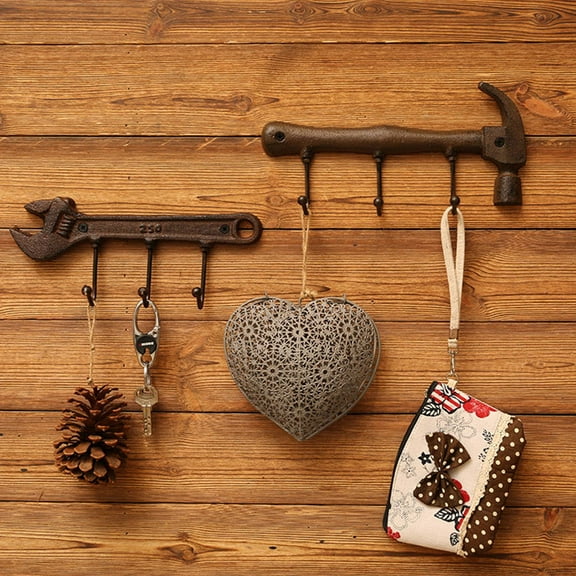 GOOHOCHY Clothes Hanging Hook Style Wall Hangers for Hooks Decorations Coat Brown