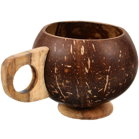 GOOHOCHY Coconut Shell Mug Tropical Design Drinking Hot Chocolate Family Restaurant 1Set