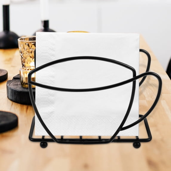 GOOHOCHY Freestanding Coffee Cup Napkin Holder and Dispenser, Kitchen and Dining Table Napkin Rack for Home Use