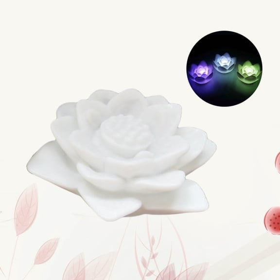 GOOHOCHY Color Changing LED Floating Lotus Flower Romantic Lamp Night Light for Wedding Party Bar Decoration