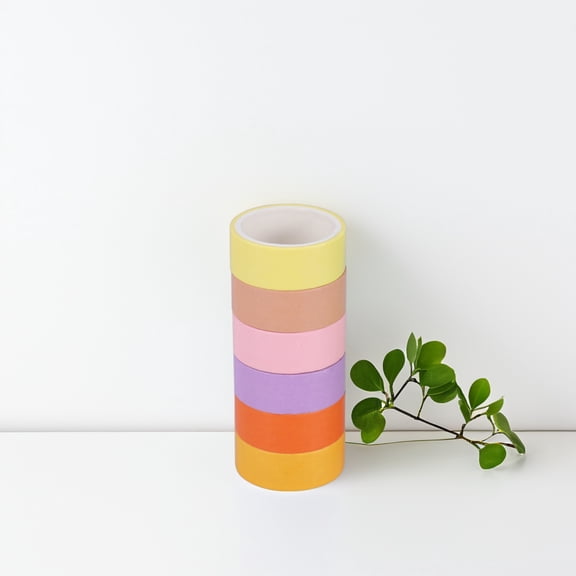 GOOHOCHY Colorful Masking Tape Wrapping Washi Set Gift Packaging Band Paper