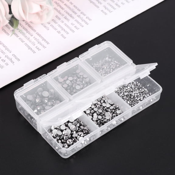 GOOHOCHY Nail Supplies Small Rhinestones Glass 1Set 3.1x2.4in
