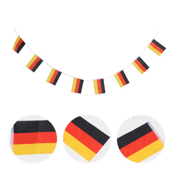 Mobutofu 1Pc Extra Long German Flag Pull Decoration Assorted Color for School and Outdoor Use