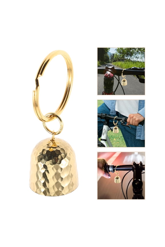 Compact Brass Bell Keychain with Clear Sound for Outdoor Cycling and Camping Small Hanging Bell Keyring for Backpack Handbag