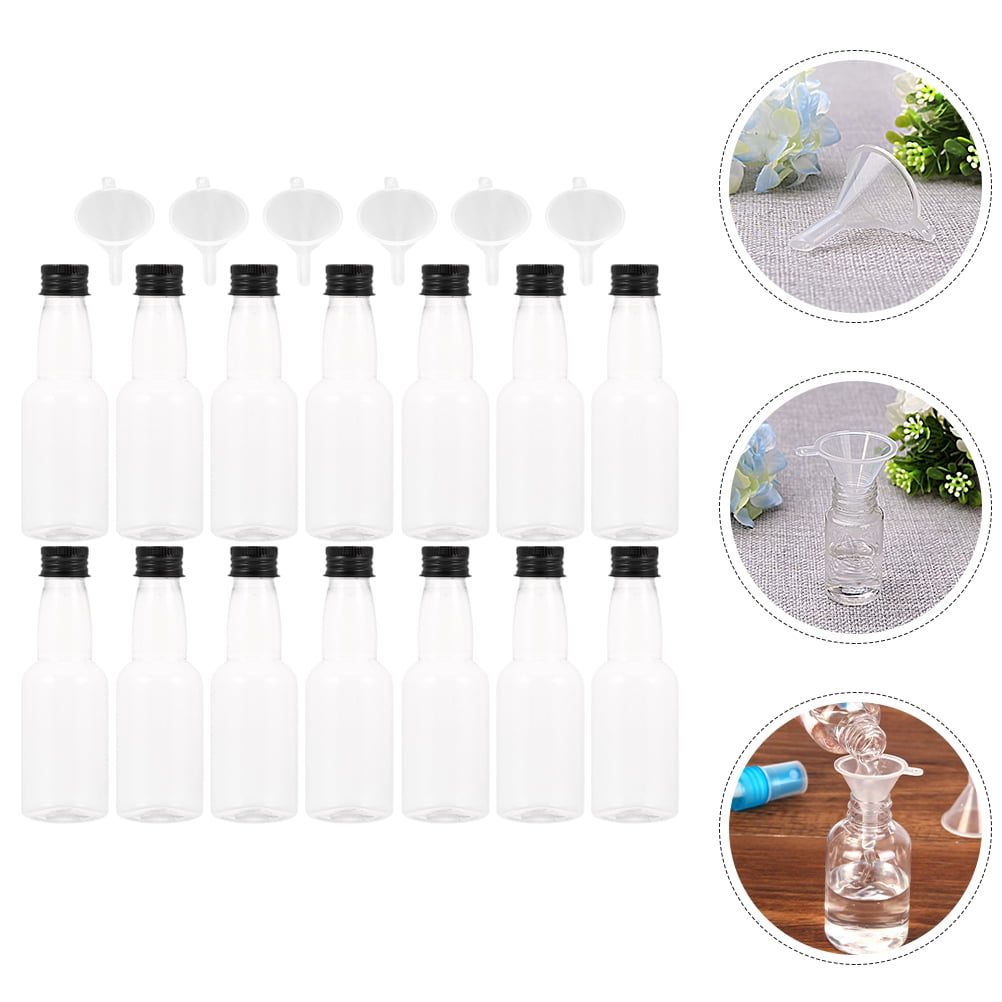 GOOHOCHY Condiment Bottle Mini Dressing Bottles Swing Top Alcohol Juice Clear Water Transparent