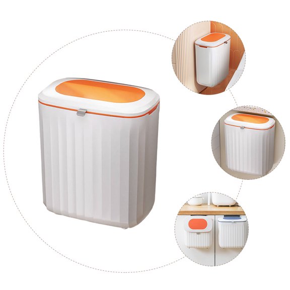 GOOHOCHY  Container with Lid Trash Wall Mounted Can Wall-mounted Slide Open