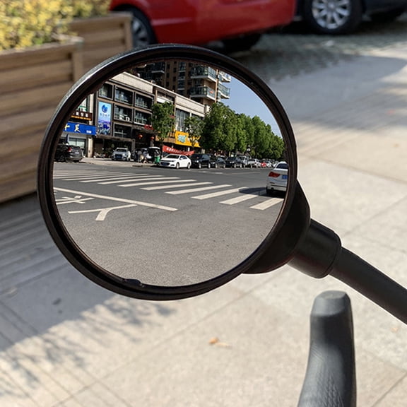 Mobutofu Electric Scooter Rear View Mirrors Convex Acrylic Black 1 Set