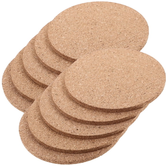 HONMEET Set of 20 Round Cork Placemats 9x3.5 Inch, Scratch Resistant, Ideal for Coffee Shops, Hotels, and Home Dining