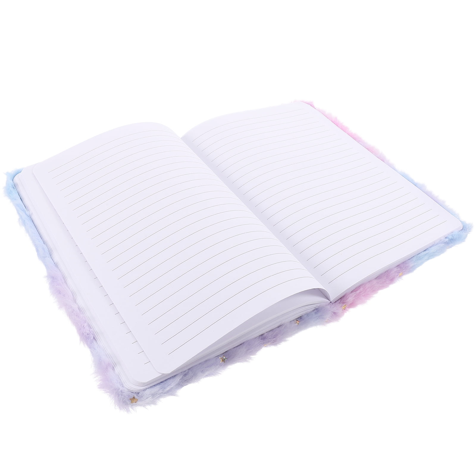 GOOHOCHY Plush Diary Fluffy Notebook Cartoon Notepad Plush Shell ...