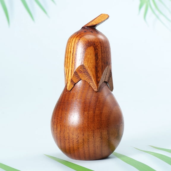 GOOHOCHY Wooden Toothpick Holder Box in Eggplant Shape, Vintage Style Table Decoration for Home and Restaurant Use