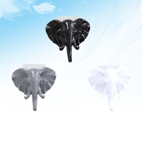 GOOHOCHY Creative Elephant Nose Shaped Adhesive Hooks for Home Use Strong and Resin Material Assorted Color