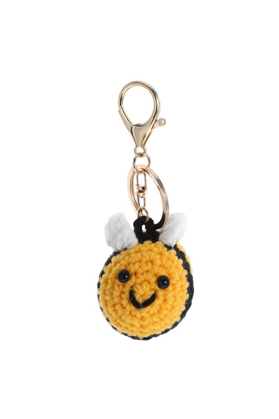 Adorable Crochet Bee Keychain Knitted Bee Ornament Multi Key Holder For Family Friends 1Pack