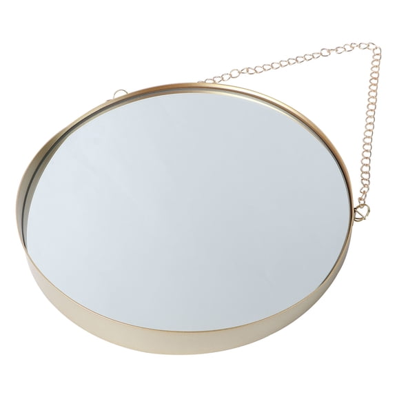 Mobutofu Circle Wall Hanging Mirror 1Pack 9.8x14.9in Golden Iron For Dining Room