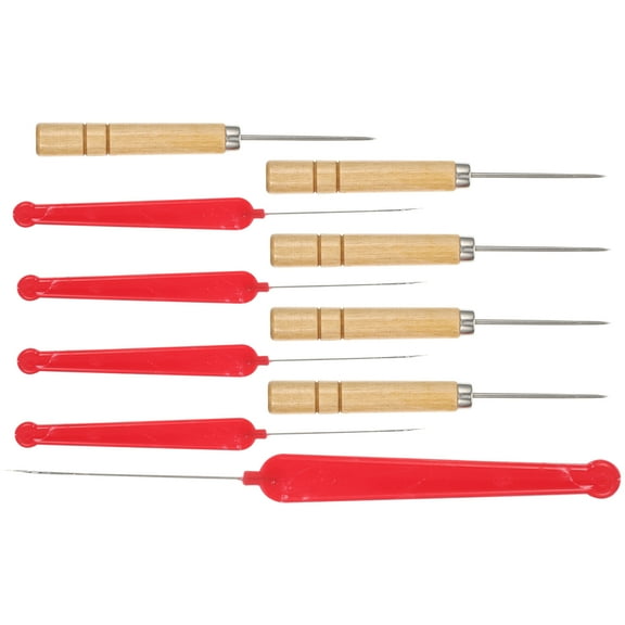 GOOHOCHY  Crochet Wooden Handle Awl Beading Tool Accessories