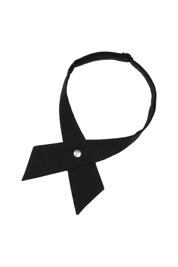 Cross Adjustable Tie School Uniform Accessories For Women And Girls Pre-Tied Bow Tie In Solid Color Bowtie For Formal And Casual Wear