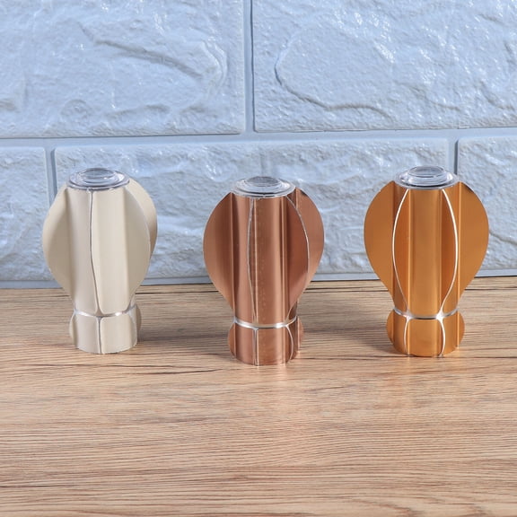 GOOHOCHY Curtain Rod End Fittings with Star Fruit Design for 28mm Diameter Decorative Aluminum Alloy Golden