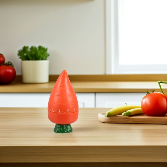 Mobutofu Retro Mechanical Kitchen Timer in Orange, Manual Countdown with Loud Alarm for Cooking and Baking