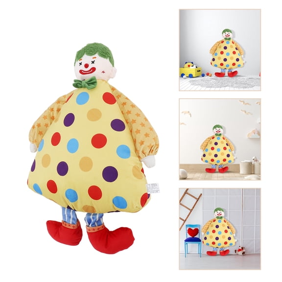 GOOHOCHY Cute Clown Plush Toy Pillow For Kids Room Decor Soft Sofa Cushion Unique Clown Decorations Sofa Throw Pillow For Home