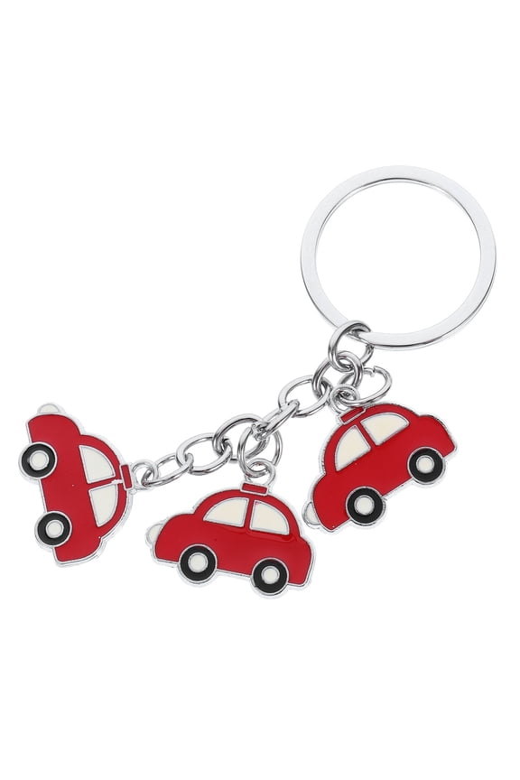 Alloy Car Model Keychain Accessories Red Cute Backpack Handbag 1Pack 3.5x1.2x0.08In