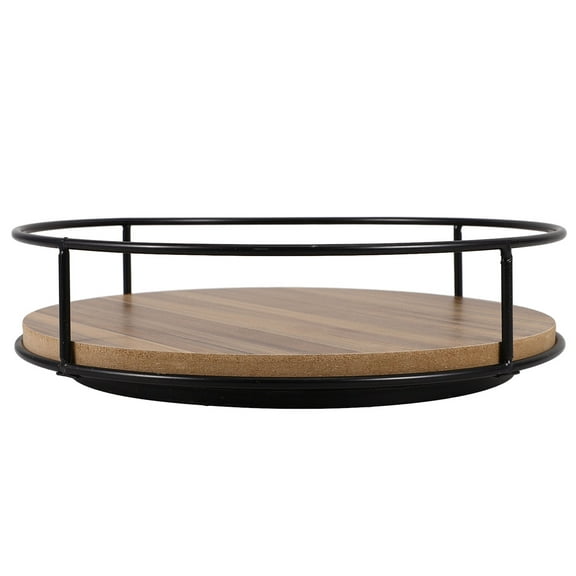 GOOHOCHY Cutlery Drawer Organiser Organiser Shelf Rotating Shelf 23.00X23.00X6.00CM Brown