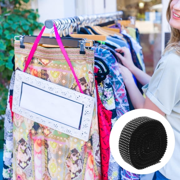 GOOHOCHY Cuttable Costume Trim Rhinestone Ribbon 354.3X1.6X0.04In for Diy Craft Projects and Seasonal Events