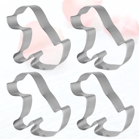 Mobutofu Stainless Steel Dog Shaped Biscuit Mould Set, Plated Cookie Cutter for Baking at Home, Kitchen Tool