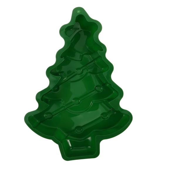 HONMEET Green Silicone Christmas Tree Cake Mold Pan Non-Stick Holiday Baking Mold for Festive Holiday Cakes 1 Pc