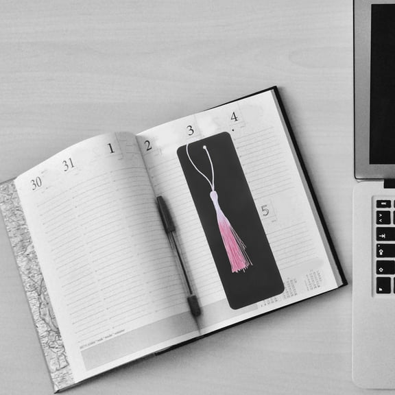 GOOHOCHY DIY Bookmarks with Holes Black Cardstock Tags Blank School Teacher Bookmarks for Craft Projects