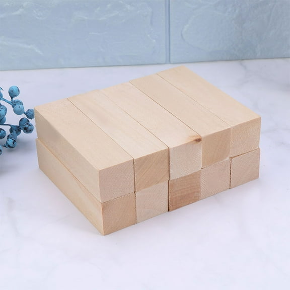GETAJGHSD Rectangle Wood Blocks DIY Wooden Blocks Basswood 20Pcs