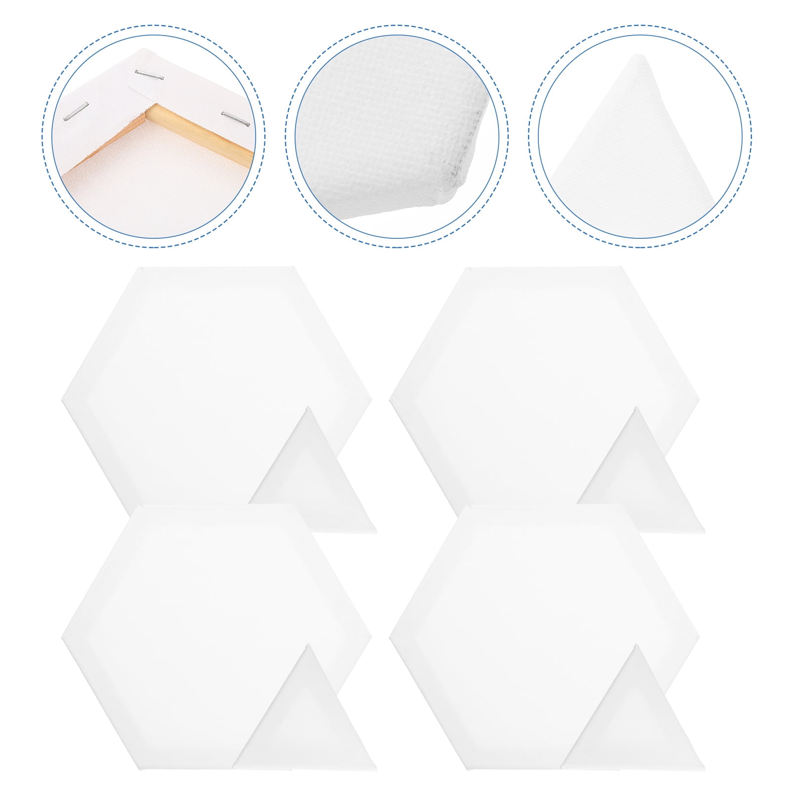 GOOHOCHY DIY Painting Panels for Artists with Cotton Fabric White Canvas Drawing Boards Set of 8 6 x 8 inches