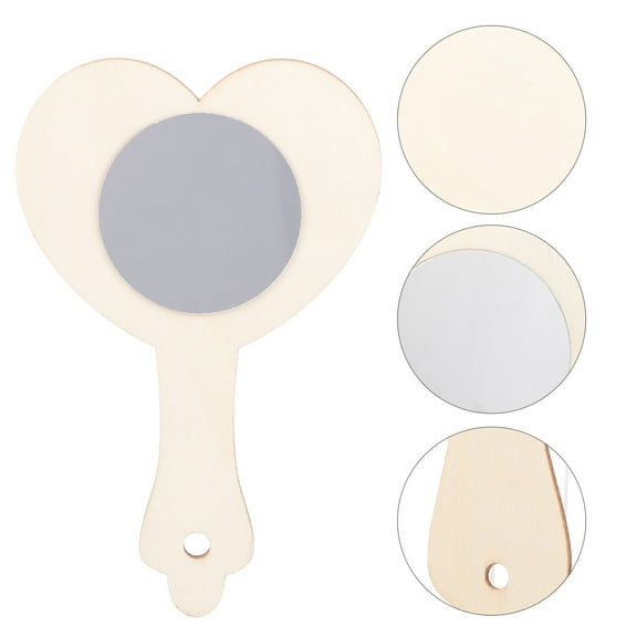 BRIGHTFUFU Small Handheld Mirror Glass for Teens, , 5.3x3.3 Inches Each