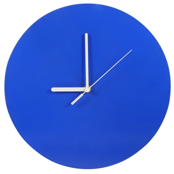 GOOHOCHY Decorative Wall Clocks Ticking Blue Clock Wall Decor 29X29X2CM