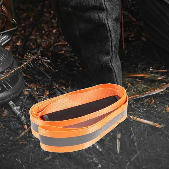 FUTUREORYY Nylon Deer Dragging Rope Set, 47.2x5.1x1.5in, High-Visibility Orange for Outdoor Hunting
