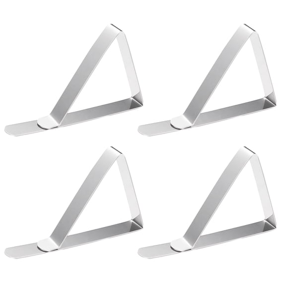 Mobutofu Adjustable Tablecloth Clips Silver 10Set 2.9x1.8x0.5in