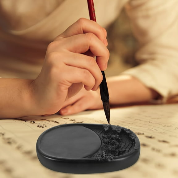 GOOHOCHY Desktop Calligraphy Inkslab Delicate Inkslab Painting Ink Holder Inkslab for Writing